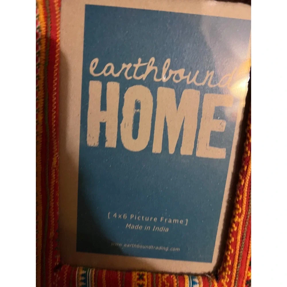 Earthbound Home 4 x 6 Picture‎ Frame Fabric Bohemian Design Hippie Home Decor